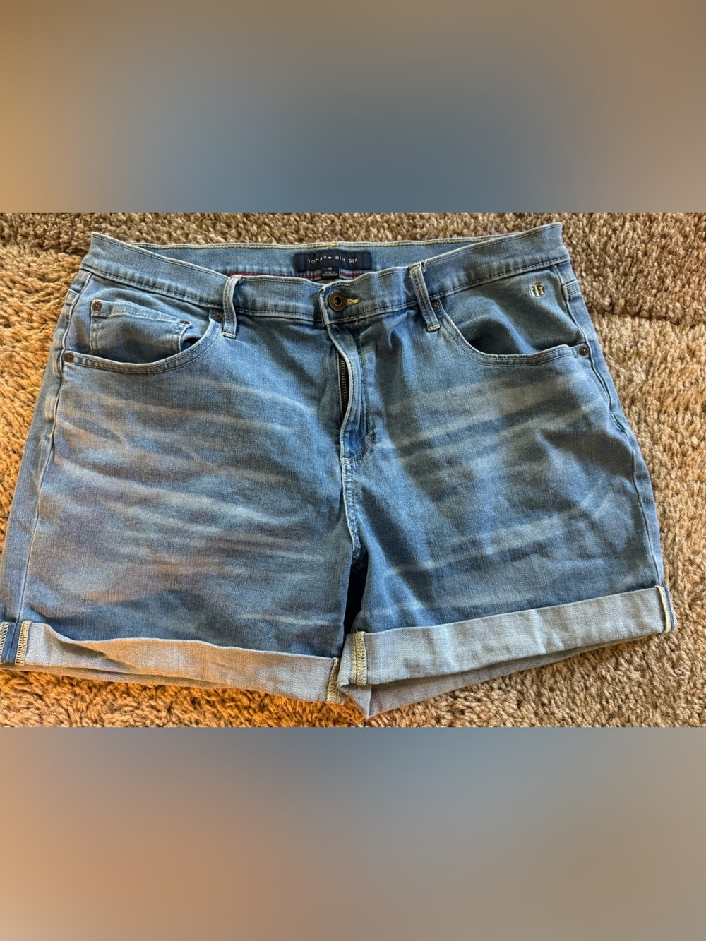 Tommy Hilfiger Blue Denim Jeans with Red Accent